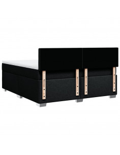 Giroletto a Molle con Materasso Nero 180x200 cm in Tessuto