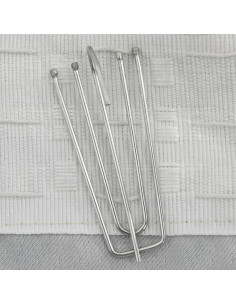 Tende Oscuranti con Ganci Effetto Lino 2 pz Beige 140x245 cm 2