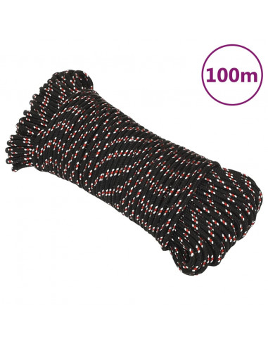 Corda Nautica Nera 3 mm 100 m in Polipropilene