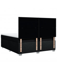 Giroletto a Molle con Materasso Nero 180x200 cm in Tessuto