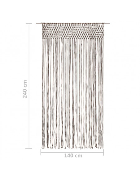 Tenda Macramè Grigio Talpa 140x240 cm in Cotone