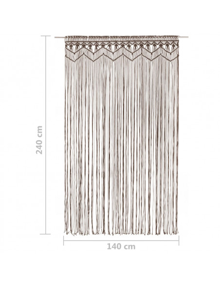 Tenda Macramè Grigio Talpa 140x240 cm in Cotone