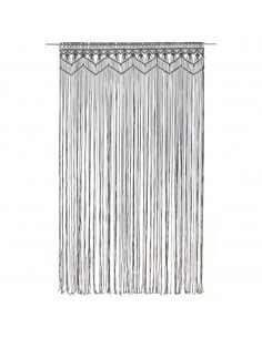 Tenda Macramè Antracite 140x240 cm in Cotone 2