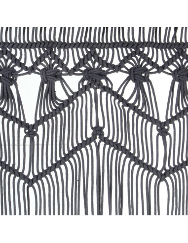 Tenda Macramè Antracite 140x240 cm in Cotone