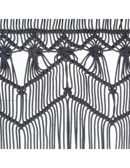 Tenda Macramè Antracite 140x240 cm in Cotone