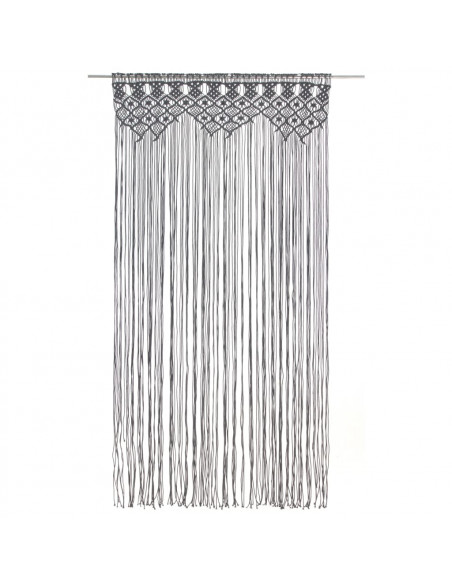 Tenda Macramè Antracite 140x240 cm in Cotone