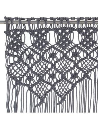 Tenda Macramè Antracite 140x240 cm in Cotone