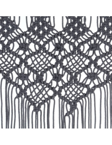Tenda Macramè Antracite 140x240 cm in Cotone