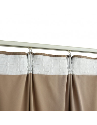 Tende Oscuranti con Ganci 2 pz Beige in Velluto 140x225 cm