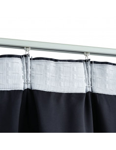 Tende Oscuranti con Ganci 2 pz Antracite 140x245 cm 2