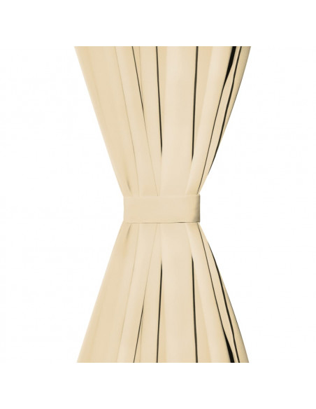 Tende in Micro Raso 2 pz con Passanti 140x245 cm Beige