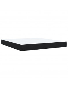 Giroletto a Molle con Materasso Nero 180x200 cm in Velluto