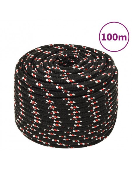 Corda Nautica Nera 14 mm 100 m in Polipropilene