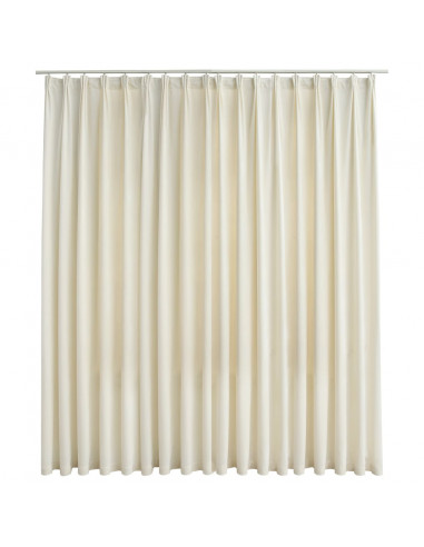 Tenda Oscurante con Ganci Crema in Velluto 290x245 cm