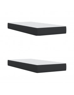 Giroletto a Molle con Materasso Nero 200x200 cm in Similpelle