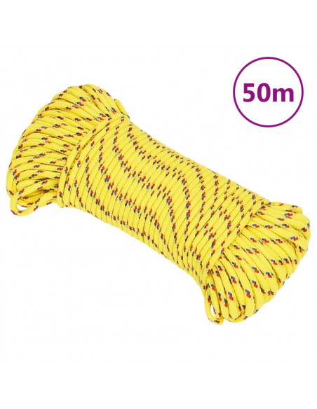 Corda Nautica Gialla 5 mm 50 m in Polipropilene