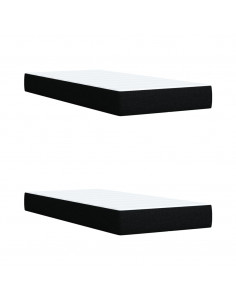 Giroletto a Molle con Materasso Nero 200x200 cm in Tessuto