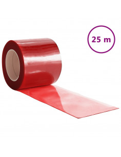 Tenda per Porte Rossa 200 mm x 1,6 mm 25 m in PVC