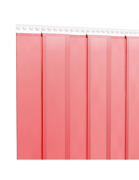 Tenda per Porte Rossa 200 mm x 1,6 mm 25 m in PVC