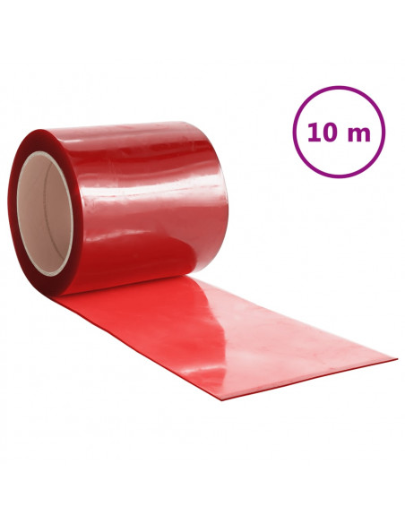 Tenda per Porte Rossa 200 mm x 1,6 mm 10 m in PVC