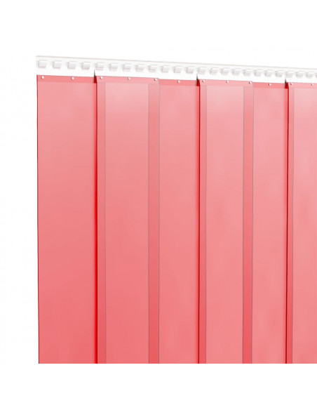 Tenda per Porte Rossa 200 mm x 1,6 mm 50 m in PVC
