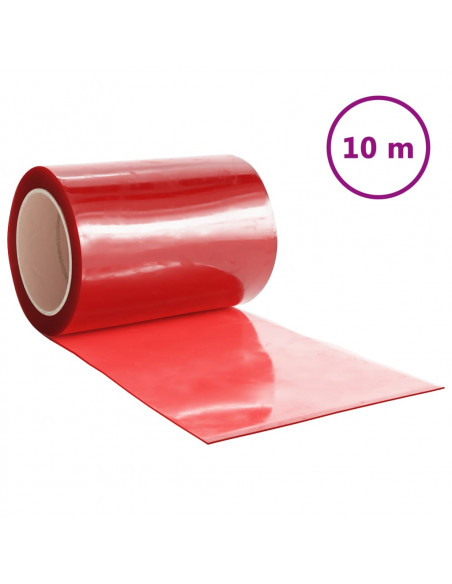 Tenda per Porte Rossa 300 mm x 2,6 mm 10 m in PVC