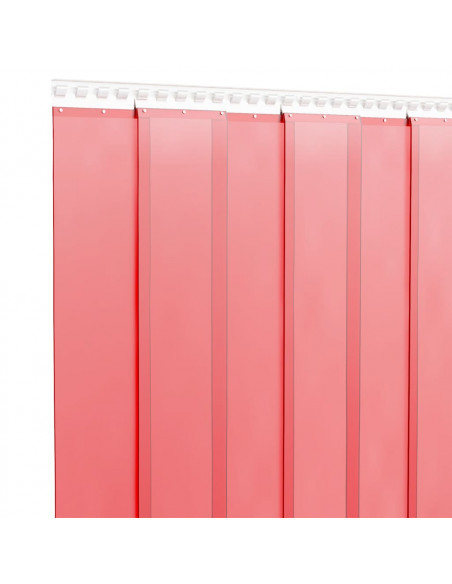 Tenda per Porte Rossa 300 mm x 2,6 mm 10 m in PVC