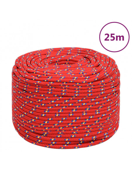 Corda Nautica Rossa 6 mm 25 m in Polipropilene