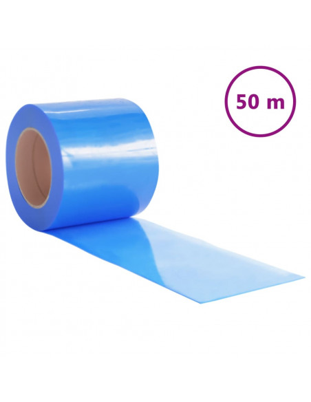Tenda per Porte Blu 200 mm x 1,6 mm 50 m in PVC