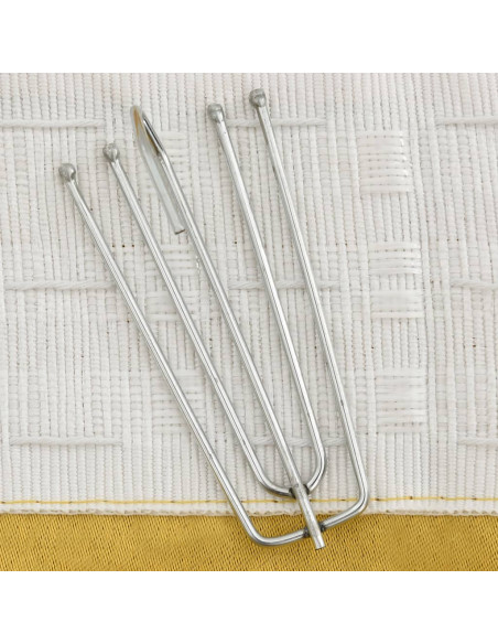Tende Oscuranti con Ganci Effetto Lino 2 pz Gialle 140x175 cm