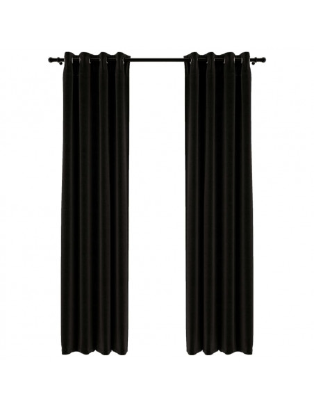 Tende Oscuranti Effetto Lino 2 pz 140x225 cm Antracite
