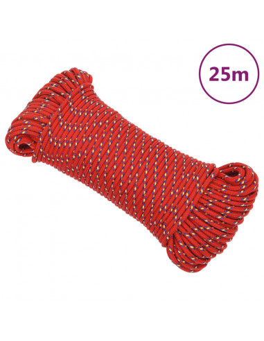 Corda Nautica Rossa 5 mm 25 m in Polipropilene