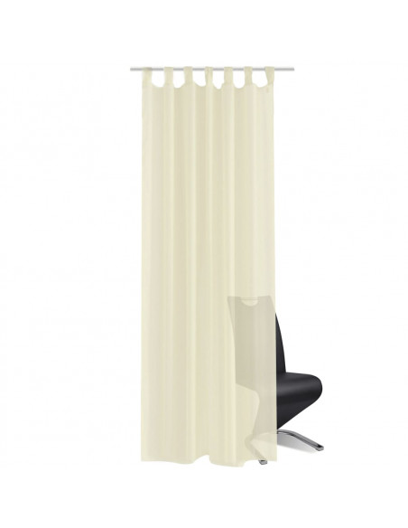 Tende Trasparenti 2 pz Crema 140 x 245 cm