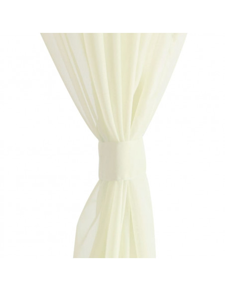 Tende Trasparenti 2 pz Crema 140 x 245 cm
