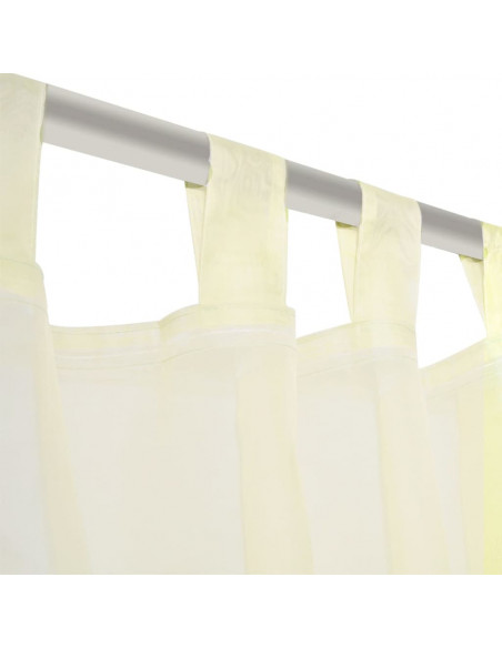 Tende Trasparenti 2 pz Crema 140 x 245 cm