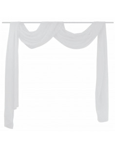 Tenda voile 140 x 600 cm bianca 2