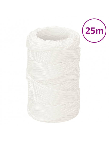 Corda Nautica Completamente Bianca 2 mm 25 m in Polipropilene