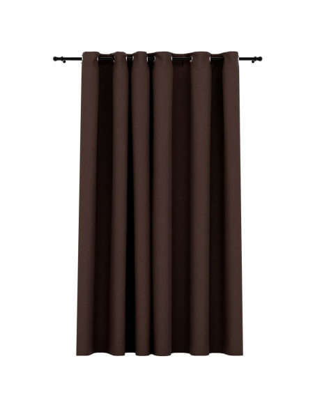 Tenda Oscurante Effetto Lino con Occhielli Talpa 290x245 cm