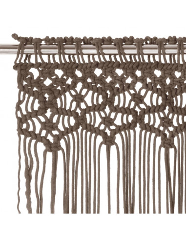 Tenda Macramè Grigio Talpa 140x240 cm in Cotone