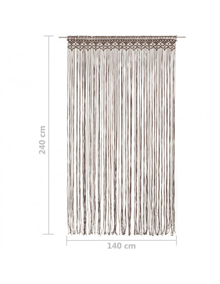 Tenda Macramè Grigio Talpa 140x240 cm in Cotone