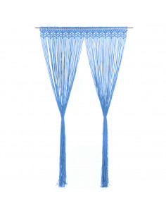 Tenda Macramè Blu 140x240 cm in Cotone