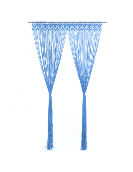 Tenda Macramè Blu 140x240 cm in Cotone