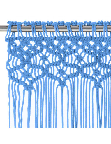 Tenda Macramè Blu 140x240 cm in Cotone