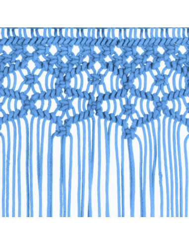 Tenda Macramè Blu 140x240 cm in Cotone