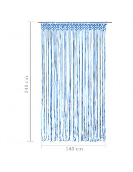 Tenda Macramè Blu 140x240 cm in Cotone