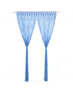 Tenda Macramè Blu 140x240 cm in Cotone