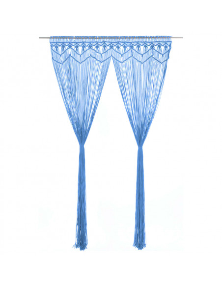 Tenda Macramè Blu 140x240 cm in Cotone