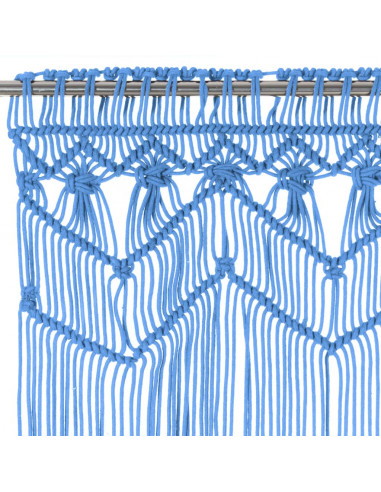 Tenda Macramè Blu 140x240 cm in Cotone