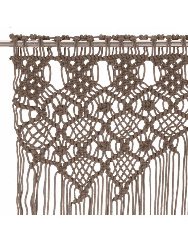 Tenda Macramè Grigio Talpa 140x240 cm in Cotone