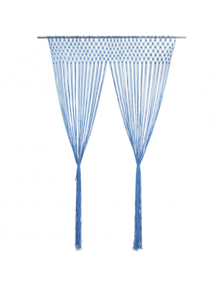 Tenda Macramè Blu 140x240 cm in Cotone